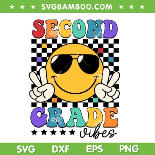 First Day Second Grade SVG PNG, 2nd Grade Hippi SVG PNG, Teacher 2nd Grade DXF SVG PNG EPS