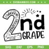 2nd Grade Silhouette SVG PNG, Back to School Second Grade SVG, Kids School Summer DXF SVG PNG EPS
