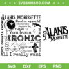 Alanis Morissette Tracklist SVG PNG, The Triple Moon Tour SVG, Alanis Morissette Moon DXF SVG PNG EPS