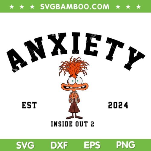 Anxiety Inside Out 2 SVG PNG, Anxiety Est 2024 Inside Out 2 SVG, Inside Out 2 Characters DXF SVG PNG EPS