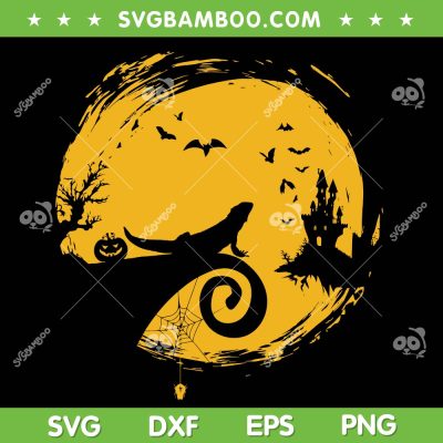 Bearded Dragon Halloween SVG PNG, Bearded The Nightmare Before Christmas SVG, Costume Moon DXF SVG PNG EPS