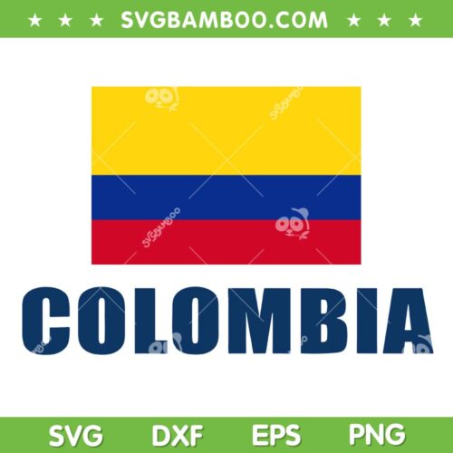 Colombia Football SVG PNG, Columbian Flag Pride SVG, Colombia Football Team DXF SVG PNG EPS