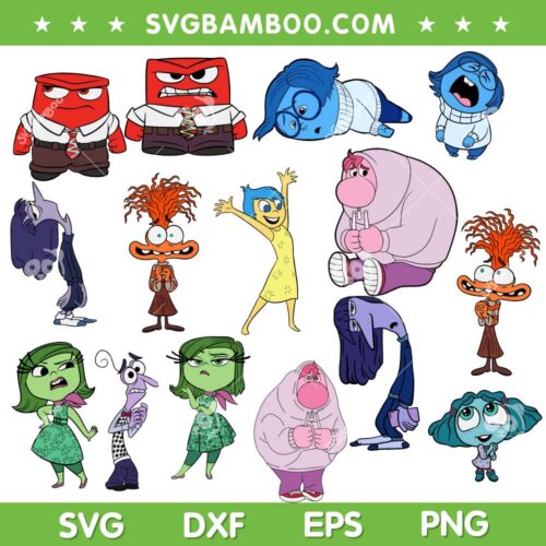 Disney Inside Out 2 Characters SVG Bundle, Inside Out Emotions SVG Bundle