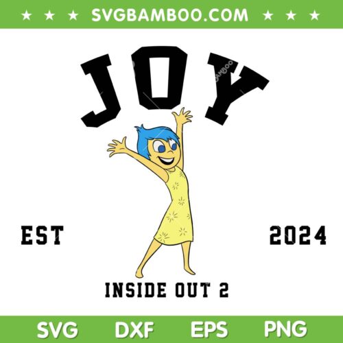 Disney Inside Out 2 Joy SVG, Disney Pixar Joy Inside Out 2 SVG PNG