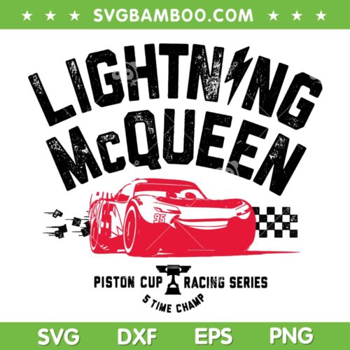 Disney Pixar Cars 3 Lightning McQueen Ready SVG, Piston Cup Racing Series SVG PNG