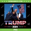 Trump Rally 2024 PNG, Donald Trump Never Surrender PNG, Trump Shooter Shirt PNG