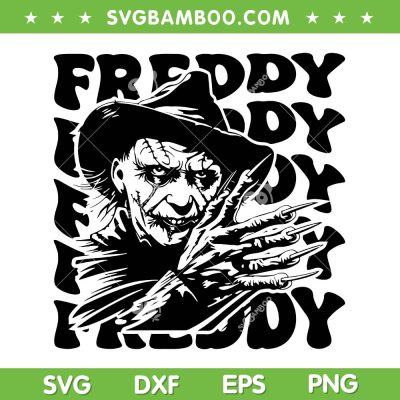 Freddy Krueger Horror Movie SVG PNG, Freddy Krueger Face SVG, Horror Character DXF SVG PNG EPS