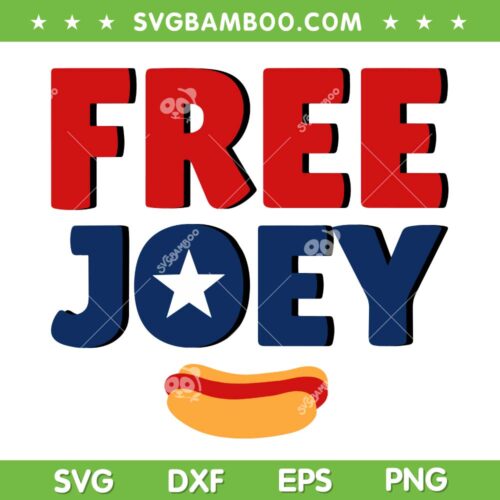 Free Joey SVG PNG, Funny 4th of July Hot Dog SVG