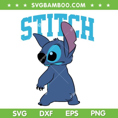 Funny Stitch Classic Pose SVG PNG, Cute Stitch SVG, Stitch Cartoon DXF SVG PNG EPS