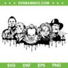 Halloween Horror Characters SVG PNG, Horror Movies Friends SVG, Halloween Characters Group Shot SVG