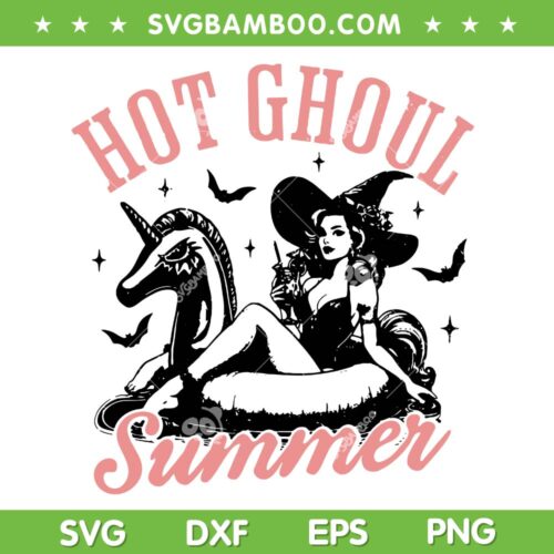 Halloween Hot Ghoul Summer SVG PNG, Goth Summerween SVG, Goth Girl DXF SVG PNG EPS