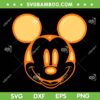 Mickey Head Halloween Spooky SVG PNG, Mickey Mouse Head Gingerbread SVG, Disney Mouse Cute Face DXF SVG PNG EPS