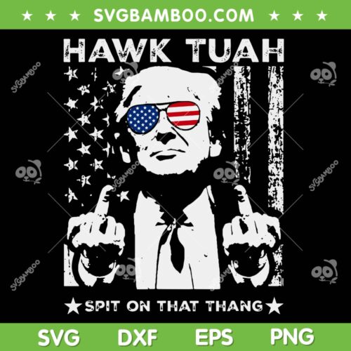 Funny Trump Hawk Tuah SVG PNG, Hawk Tush Spit On That Thing SVG