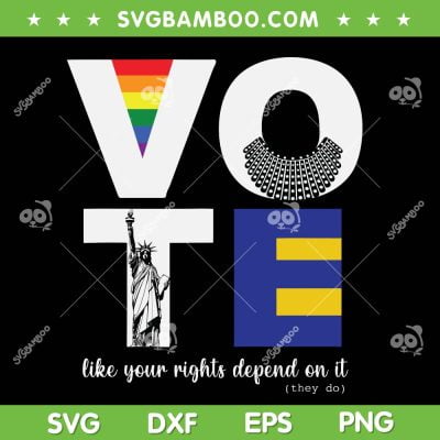 Vote Like Your Rights Depend On It SVG, I Dissent Collar RBG SVG, RBG Dissent Collar DXF SVG PNG EPS Vote Like Your Rights Depend On It SVG, I Dissent Collar RBG SVG, RBG Dissent Collar DXF SVG PNG EPS