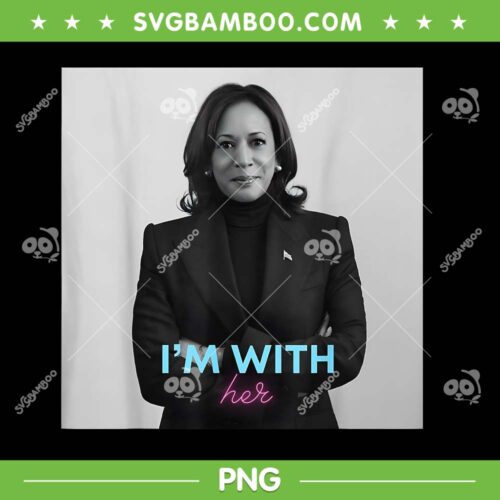 I'm With Her Kamala PNG, Kamala Harris President PNG, Kamala Portrait Shirt PNG