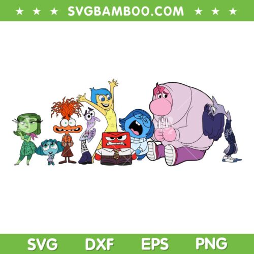 Inside Out 2 Emotions Group All Together SVG, Disney And Pixar's SVG PNG