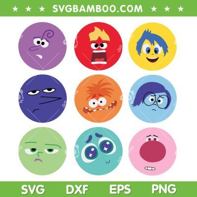 Inside Out 2 Emotions SVG PNG, Circle Emotions Inside Out SVG, Disney Inside Out DXF SVG PNG EPS Inside Out 2 Emotions SVG PNG, Circle Emotions Inside Out SVG, Disney Inside Out DXF SVG PNG EPS