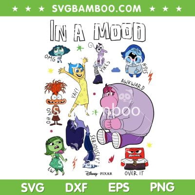 Inside Out 2 In A Mood SVG PNG, Disney Pixar Inside Out Characters SVG, Cartoon Characters DXF SVG PNG EPS Inside Out 2 In A Mood SVG PNG, Disney Pixar Inside Out Characters SVG, Cartoon Characters DXF SVG PNG EPS