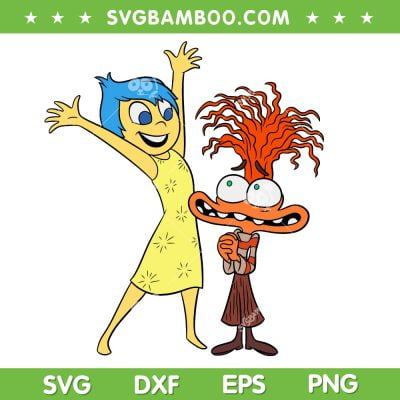 Inside Out Joy And Anxiety SVG PNG, Inside Out 2 Anxiety SVG, Disney Pixar Anxiety DXF SVG PNG EPS