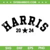 Kamala 2024 SVG PNG, Vintage Curved Baseball Font SVG, Kamala Harris 2024 DXF SVG PNG EPS