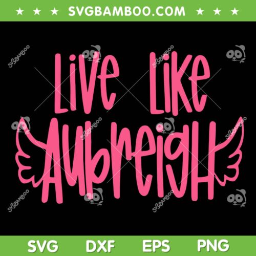 Live Like Aubreigh SVG PNG, Fundraiser Aubreigh Wyatt SVG, Funny Quote DXF SVG PNG EPS