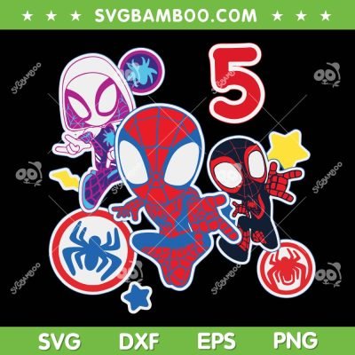 Marvel Spidey 4 Birthday Boy SVG, Spidey And His Amazing Friends 5 Year Old Birthday SVG PNG Marvel Spidey 4 Birthday Boy SVG, Spidey And His Amazing Friends 5 Year Old Birthday SVG PNG