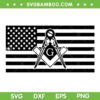 Masonic USA Flag Compass And Square Symbol SVG, Masonic Square SVG PNG