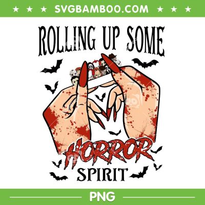 Rolling Up Some Horror Spirit PNG, Halloween Horror Movies Characters PNG, Funny Horror Face PNG