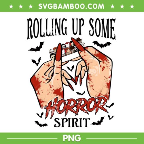 Rolling Up Some Horror Spirit PNG, Halloween Horror Movies Characters PNG, Funny Horror Face PNG