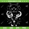 Sailor Meow SVG PNG, Cute Cat Sailor Gothic Halloween SVG, Black Cat Space Magic DXF SVG PNG EPS