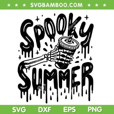 Spooky Summer SVG PNG, Skeleton Coffee Halloween Spooky SVG, Skeleton Summer DXF SVG PNG EPS Spooky Summer SVG PNG, Skeleton Coffee Halloween Spooky SVG, Skeleton Summer DXF SVG PNG EPS