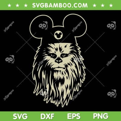 Star Wars Chewbacca Mickey Ears SVG, Mickey Mouse Chewbacca SVG PNG