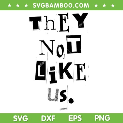 They Not Like Us SVG, Kendrick Lamar Drake Diss Concert Tour SVG PNG