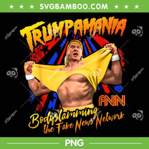 Trumpamania 2024 PNG, Funny Trump Republican Convention Wrestling PNG