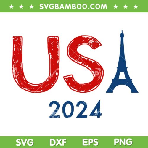 USA 2024 Paris SVG PNG, United States Sport 2024 SVG, USA Team DXF SVG PNG EPS