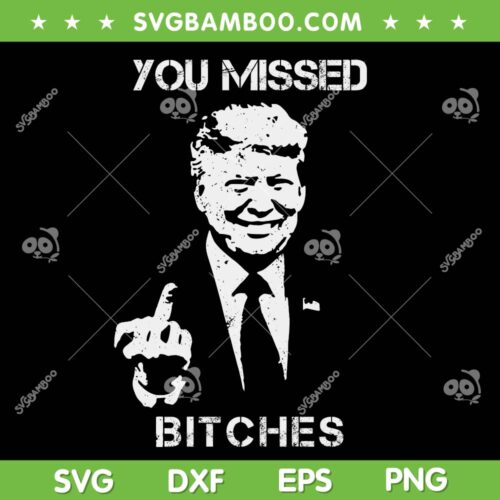 Funny Trump You Missed Bitches SVG PNG, Donald Trump 2024 Rally SVG