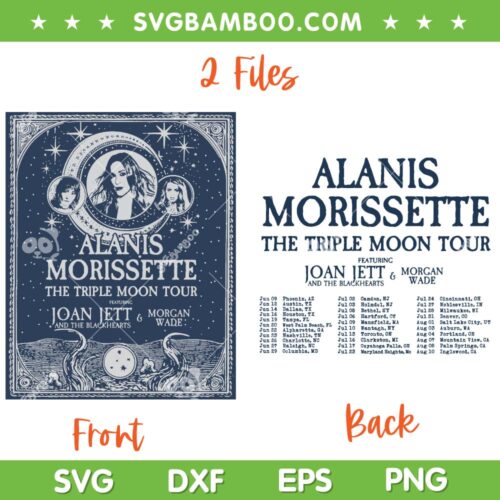 Alanis Morissette 2024 Tour SVG, The Triple Moon Tour SVG PNG, Alanis Poster DXF SVG PNG EPS