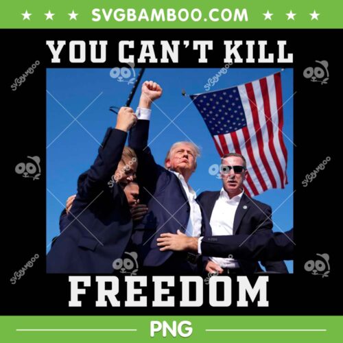 You Can't Kill Freedom PNG, Trump Shooter PNG, Donald Trump 2024 PNG