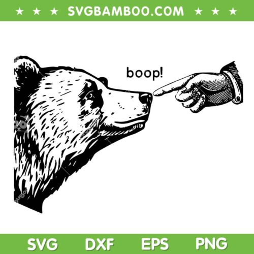 Boop Bear SVG PNG, Funny Hand Finger and Bear SVG, Man Lover Bear DXF SVG PNG EPS
