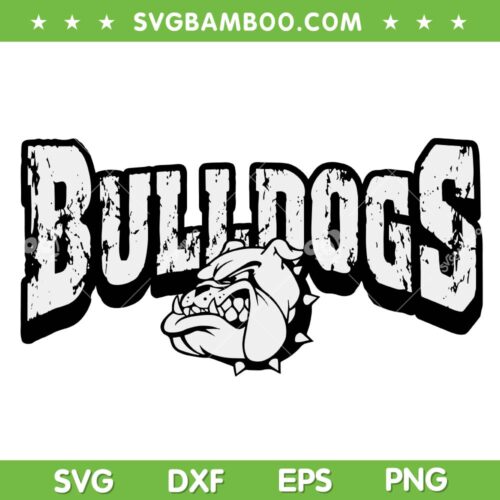 Bulldogs Mascot SVG PNG, Back To School Team Spirit SVG, Bulldogs Face DXF SVG PNG EPS