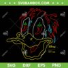 Disney Donald Duck Hot Ones SVG PNG, Donald Duck Melting Face Retro SVG, Disney Friends Neon Outline SVG PNG
