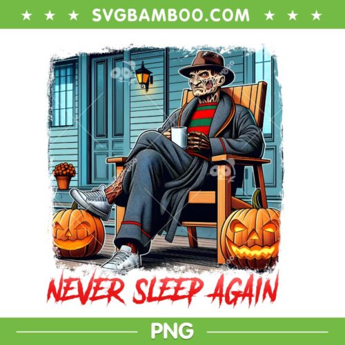 Freddy Krueger Waiting for Halloween Like PNG, Freddy Horror Movie Coffee PNG, Horror Characters Chill for Halloween PNG