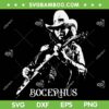 Hank Williams Jr Bocephus Guitar SVG PNG, Bocephus Black and White SVG, Country Music Guitar SVG