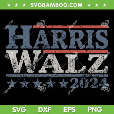 Harris Waltz SVG, Kamala Harris 2024 Election SVG PNG, Tim Waltz 2024 DXF SVG PNG EPS
