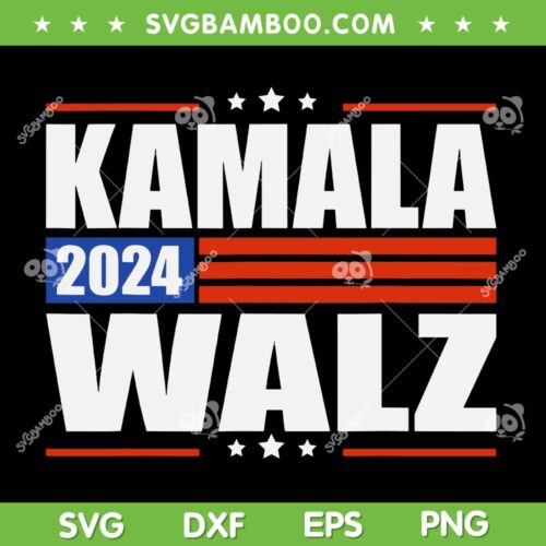 Kamala Harris Waltz 2024 SVG PNG, Harris Tim Waltz SVG, Kamala for President DXF SVG PNG EPS
