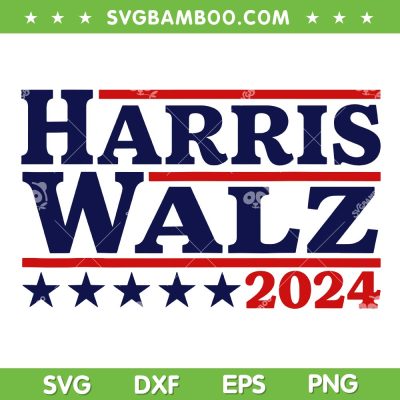 Harris Walz 2024 SVG PNG, Kamala Harris for President Election SVG, Kamala Tim Waltz DXF SVG PNG EPS