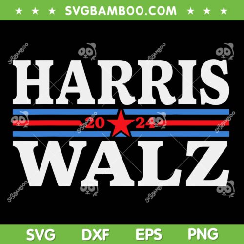 Kamala Harris Walz 2024 SVG, Harris Tim Waltz Election SVG