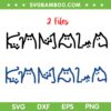 Kamala Harris Cat Lettering SVG PNG, Funny Kamala Kitty Cat SVG, 2 Files President Kamala DXF SVG PNG EPS