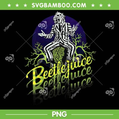 Beetlejuice Three Times PNG, Horror Movie Beetlejuice Text Portrait PNG