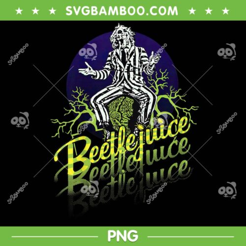 Beetlejuice Three Times PNG, Horror Movie Beetlejuice Text Portrait PNG